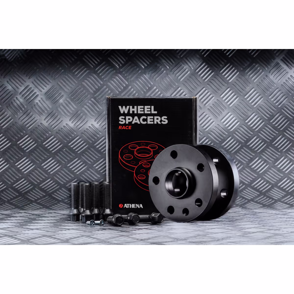 Spoorverbreders 5x112 naaf:57 dikte:16mm Audi VW Seat Skoda incl. wielbouten Zwart