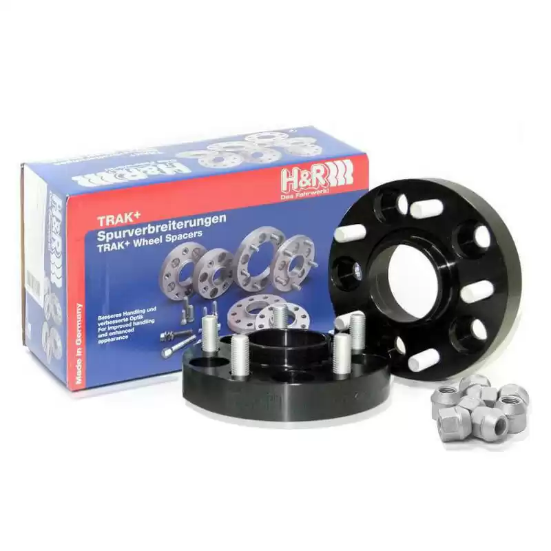 H&R DRM-Systeem Spoorverbreders 114mm per as - Steekmaat 5x130 - Naaf 71,6mm - Boutmaat M14x1,5 -   Porsche - Zwart